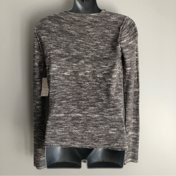 Free people Gotham wrap top cream/gray xs nwt $98 - Picture 4 of 5